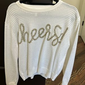 Queen of Sparkles Cheers sweater EUC
